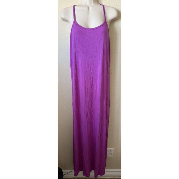 Fabletics Purple Neema Halter Neck Sleeveless Open Back Maxi Dress Size L 10-12 - Picture 3 of 9